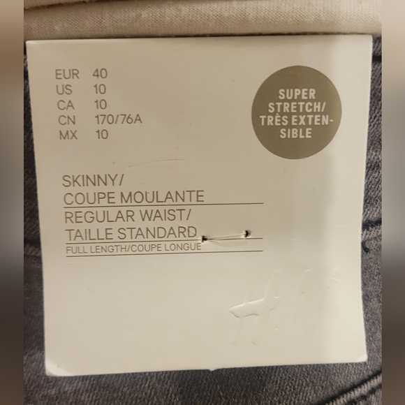 H & M gray/black skinny jeans NWT - Picture 3 of 9